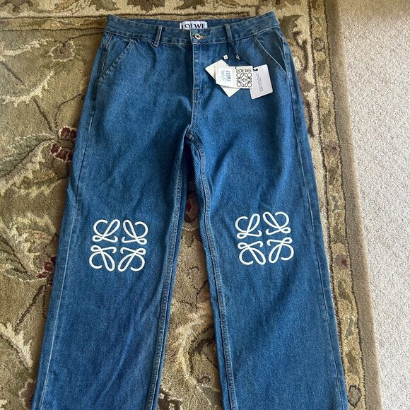 LOEWE Indigo 5-Pocket Jeans with Anagram Logo – New with Tags (Size 3XL) - Picture 1 of 5